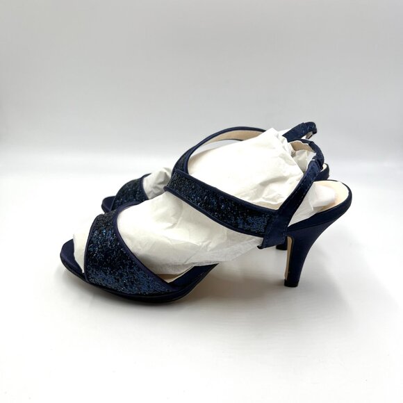 Touch Ups‎ Womens Size 6 Reagan Navy Blue Dress Sandals Heels Shoes 4125M - Picture 3 of 13